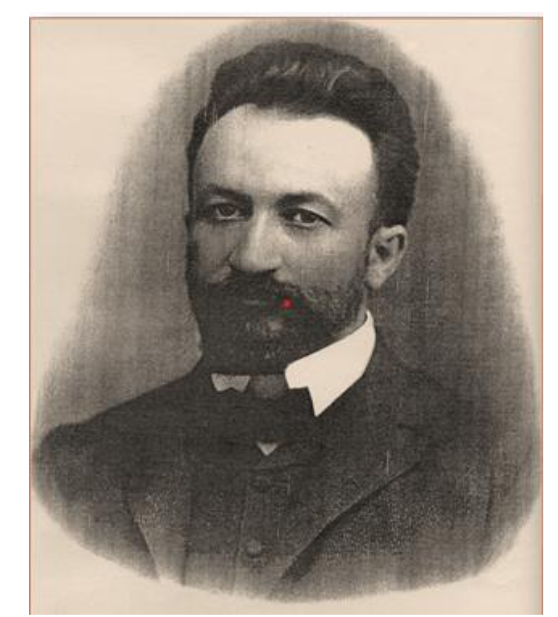 Fig. 1: Adolf Beck as a young man at the period of his doctoral work in Kraków. He performed his electrical brain experiments in the Physiology Department at sw. Anny street in Kraków.