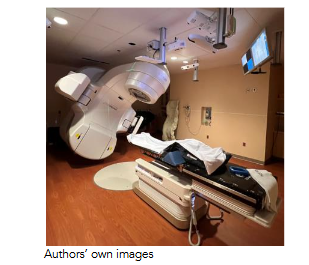 Figure 3 A TrueBeam Linear Accelerator equipped with KV and MV onboard imaging system.
