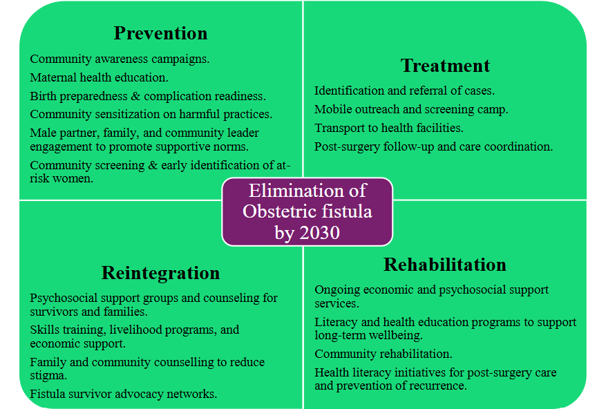 Figure 2: Framework for Community-based Initiatives addressing Obstetric fistula in Sub-Saharan Africa