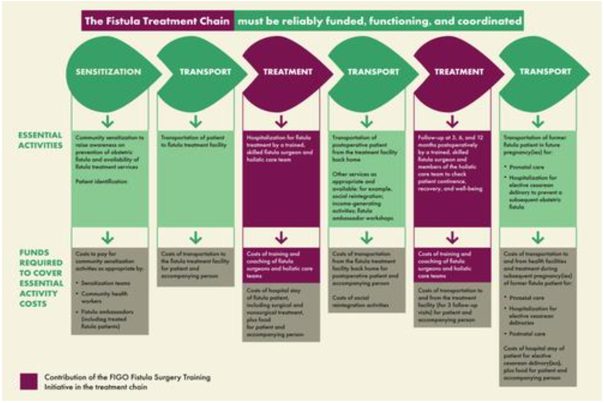Figure 3: The fistula treatment chain
