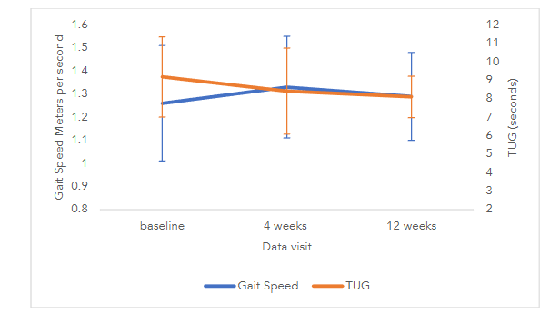 Figure 1: Changes in Measures of Balance over 12 weeks