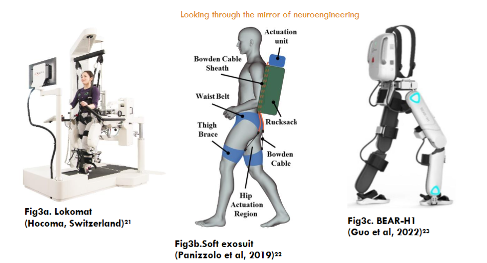 Figure 3 (a,b,c). Multi joint assisted lower limb training robots