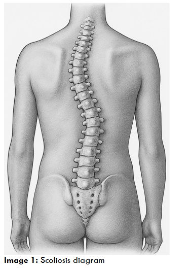 Image 1: Scoliosis diagram