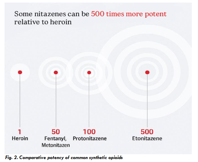 Comparative potency of common synthetic opioids