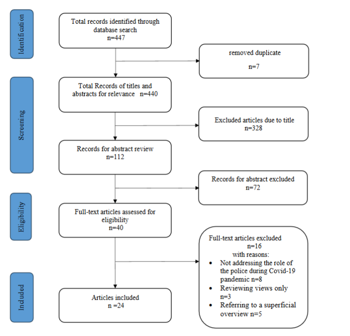Figure 2: Flow diagram for Scoping Review which included searches of databases