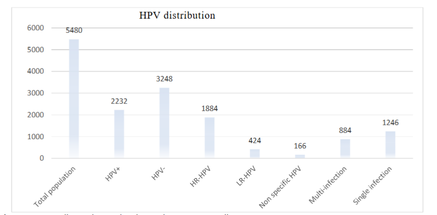 Figure 3. Overall population distribution by Human Papillomavirus status