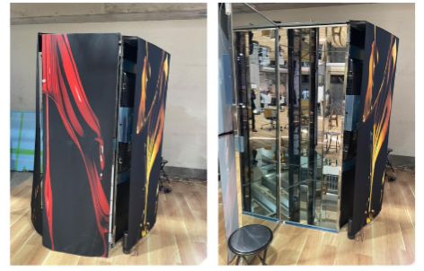 Figure 5. Exterior view of the immersed space (Left: exterior view, Right: door open).