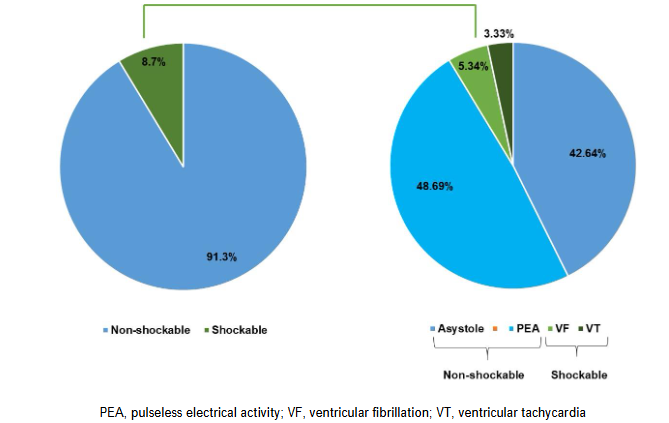 Figure 2. Initial rhythm in study cohort.
