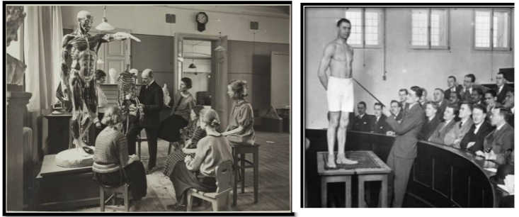 Typical anatomy laboratory of the 19th-early 20th century