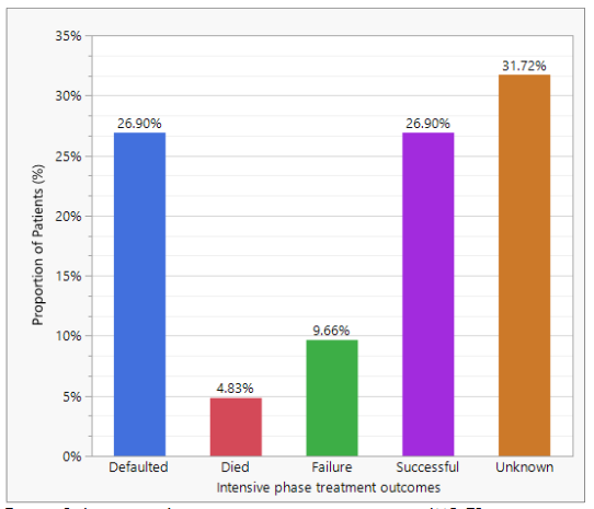Intensive phase treatment outcomes among IMR-TB patients