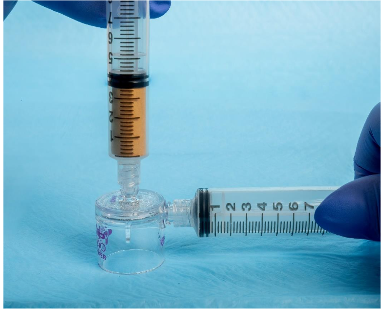 Figure 13: Loading of disposable chamberless NANOFAT screen