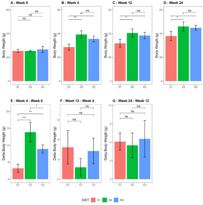 Figure 1. Body weight comparison.