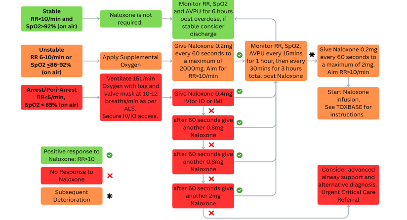 Treatment Algorithm for Opioid Overdose in Adults in Emergency Departments.