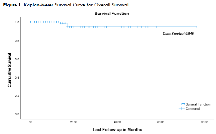 Kaplan-Meier Survival Curve for Overall Survival