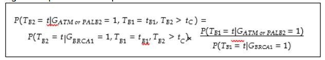 Figure 2. Equation for TP53 penetrance estimation.