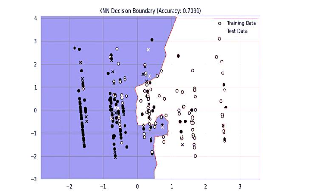 Figure 3: K-Nearest Neighbor Decision Boundaries