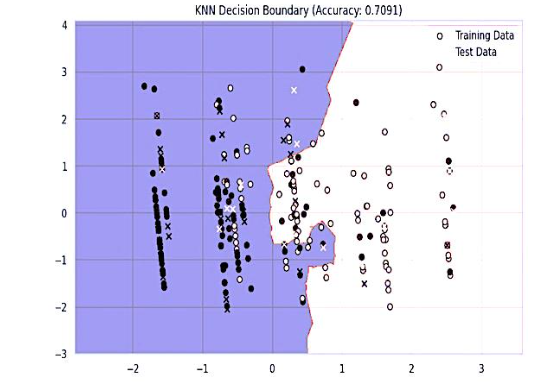 Figure 3: K-Nearest Neighbor Decision Boundaries