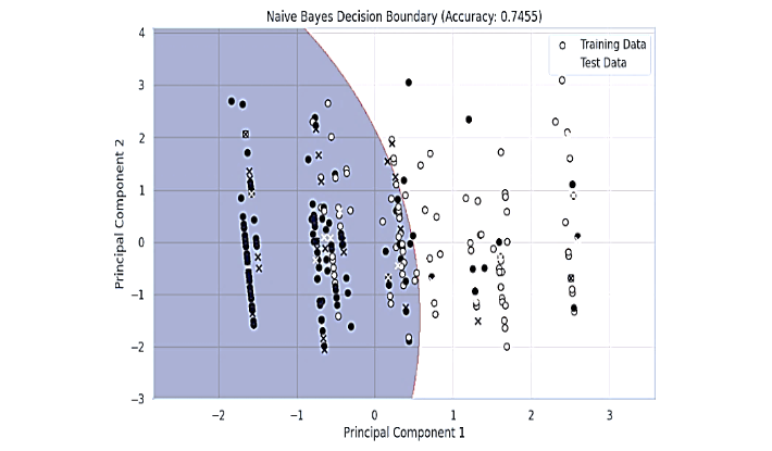 Figure 4: Naïve Bayes Decision Boundaries