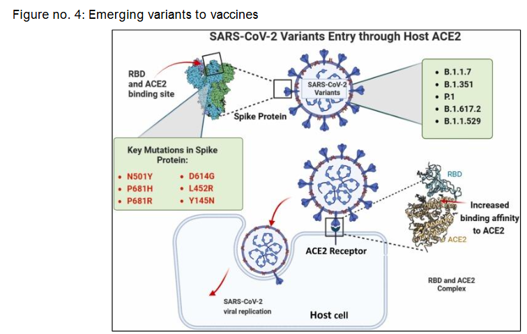 Figure no. 4: Emerging variants to vaccines