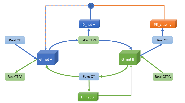 Figure 6: PE Classification CycleGAN model architecture