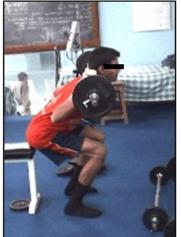 Figure no. 4: Bench Squat – Lower down to touch the bench