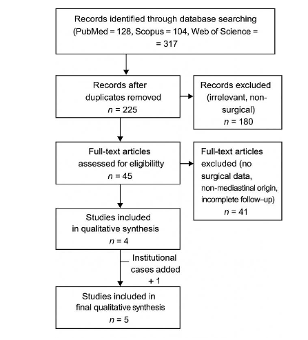 Figure 1. PRISMA flow diagram showing study selection process for inclusion in the literature review.